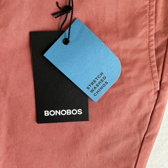 Bonobos Men's Shorts Stretch Washed Chino Coral 30 x 9 NEW - Picture 2 of 7